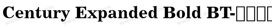 Century Expanded Bold BT字体转换